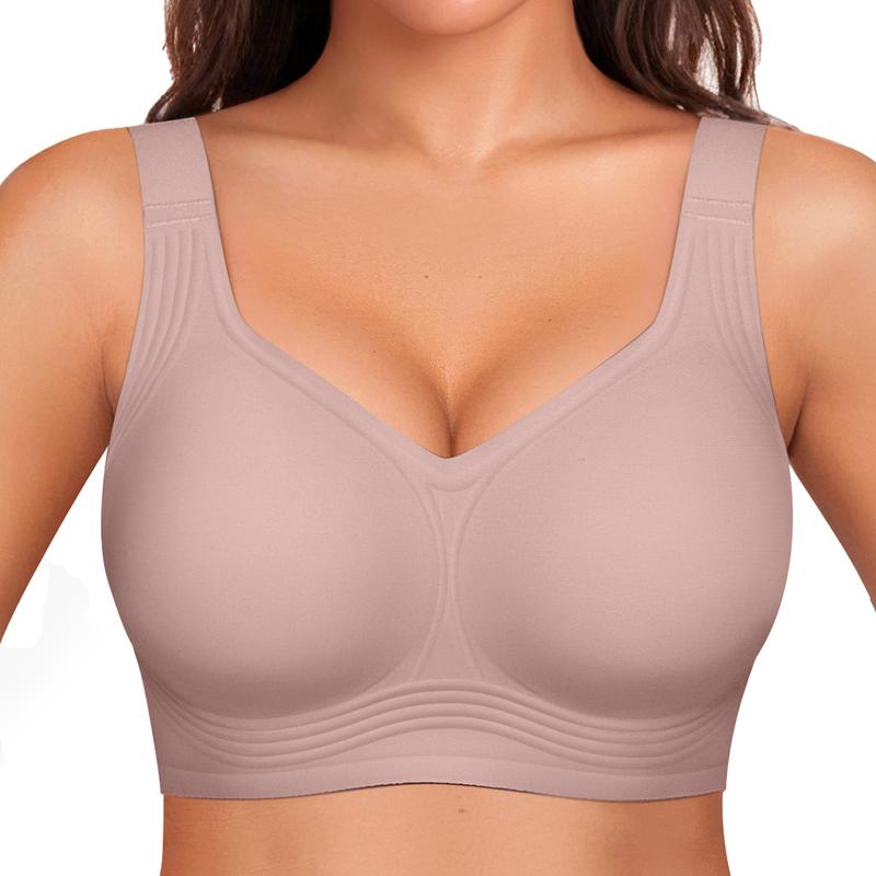 Wirefree Support Bra with 4-Layer Jelly Strip Design