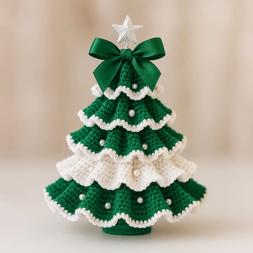 TwinkleStitch – Ručně háčkovaná vánoční ozdoba na stromeček