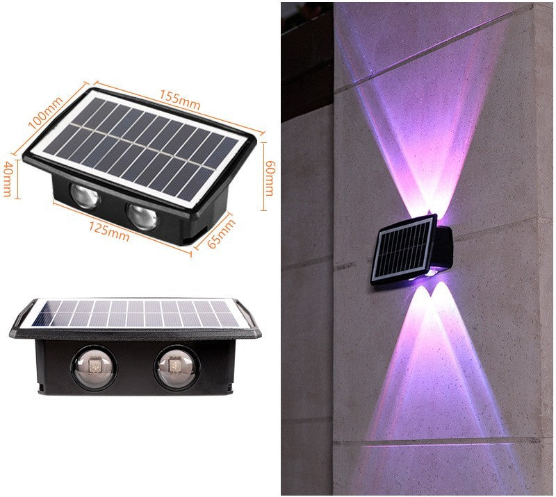 Solar LED Wall Light for Garden Patio Fence and Outdoor Lighting