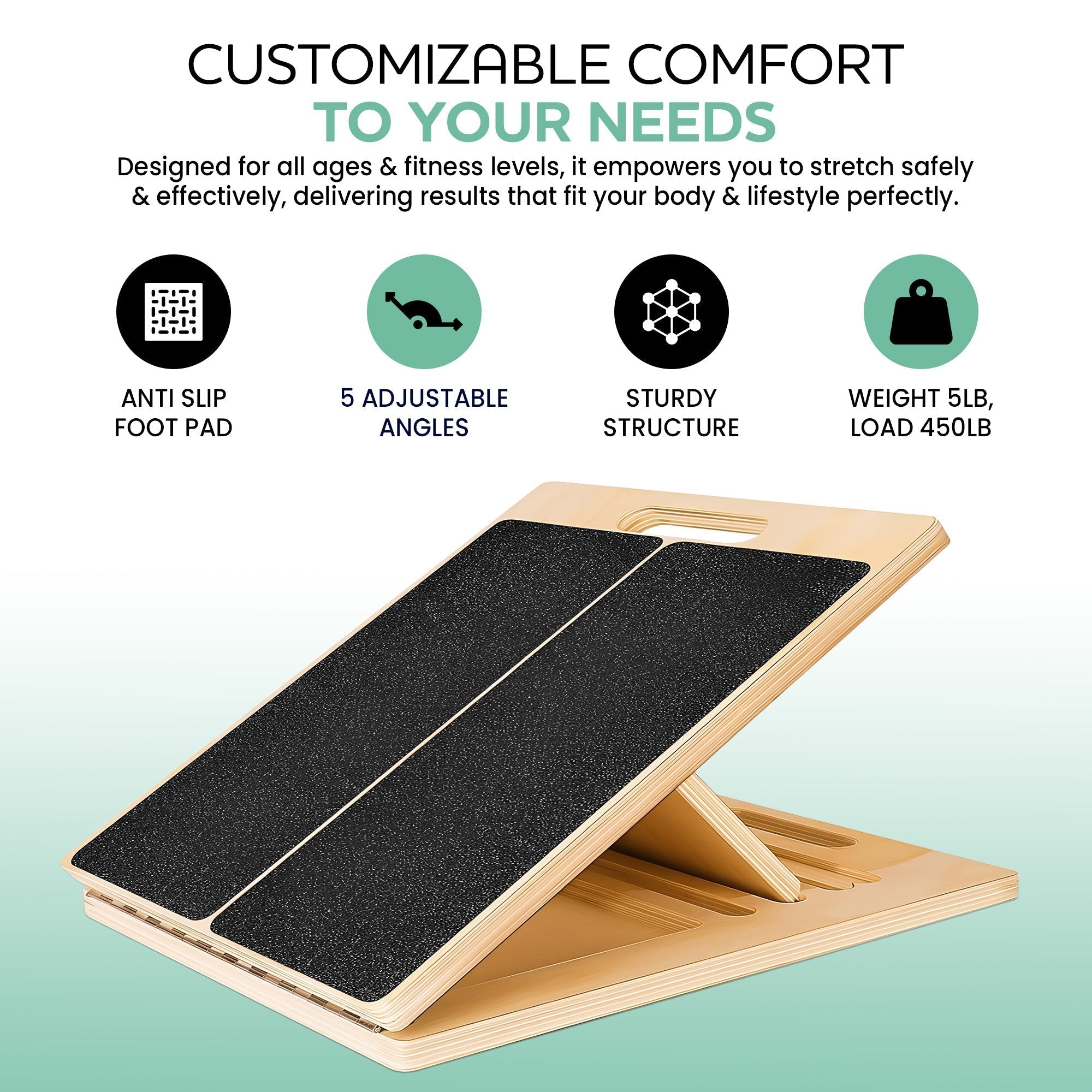 FlexEase - Adjustable Wooden Stretch Board