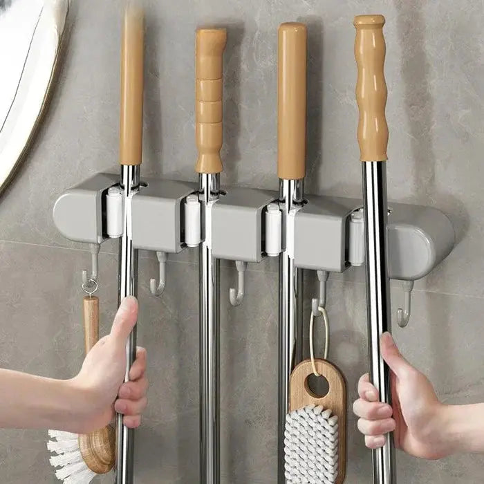 Wall-Mounted Mop and Broom Holder