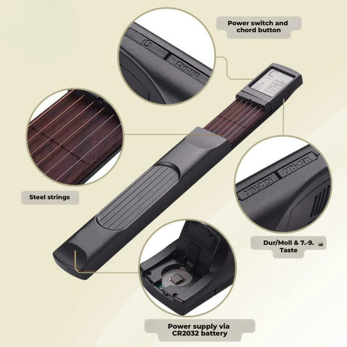 StrumEdge Mini Trainer — Portable Guitar Practice Trainer for Chord Training