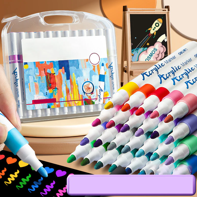 Vibracryl - Dual Tip Acrylic Paint Marker Set
