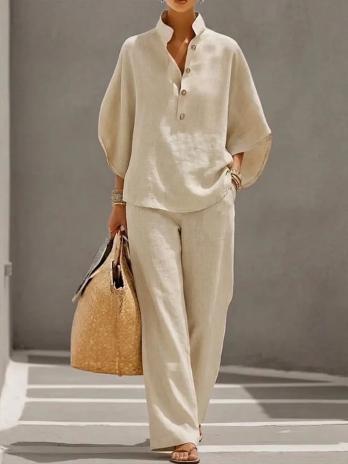 EasyAura - Γυναικείο άνετο σετ loungewear 2 τεμαχίων
