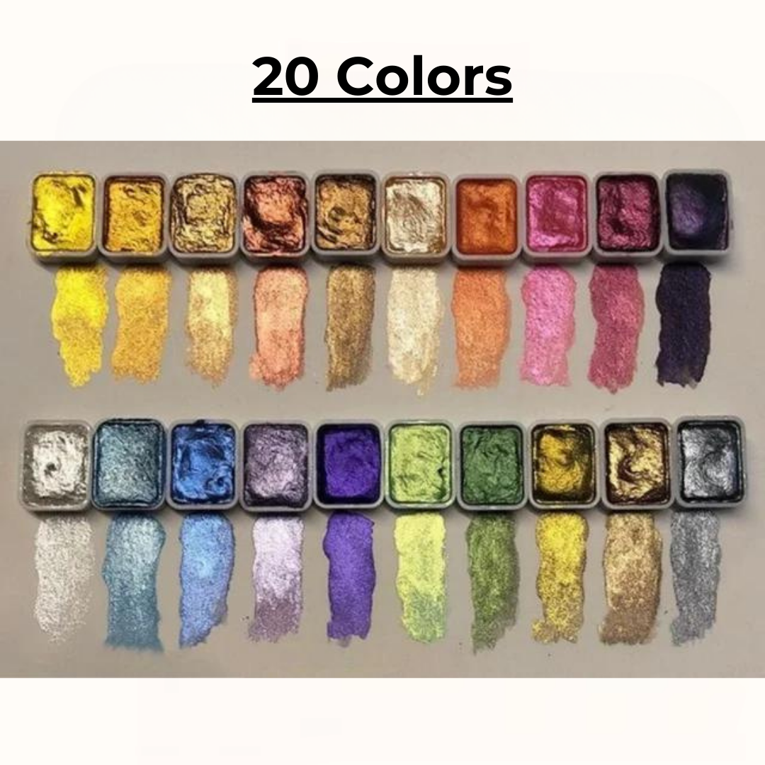 RadiantMuse - Pearlescent Watercolor Pigment Set