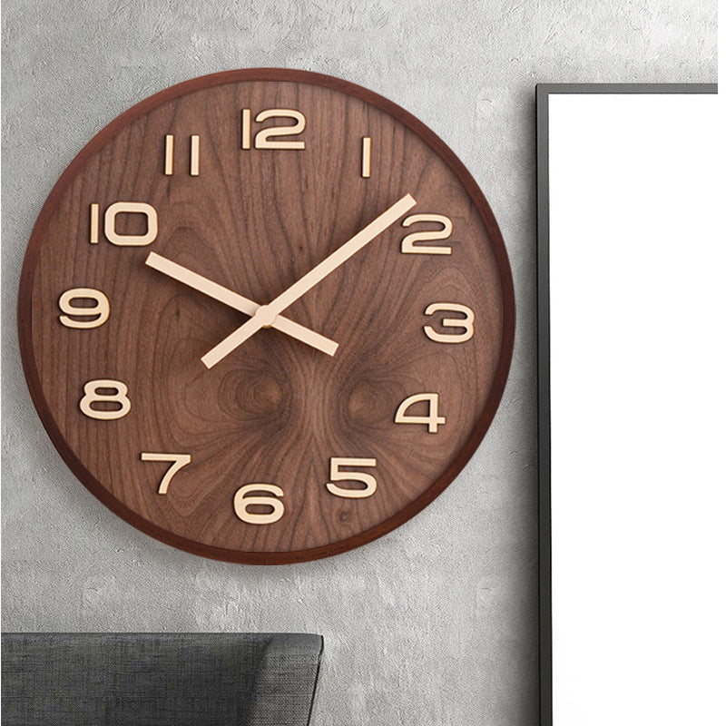 LuxeChronos - Nástěnné hodiny z ořechového dřeva