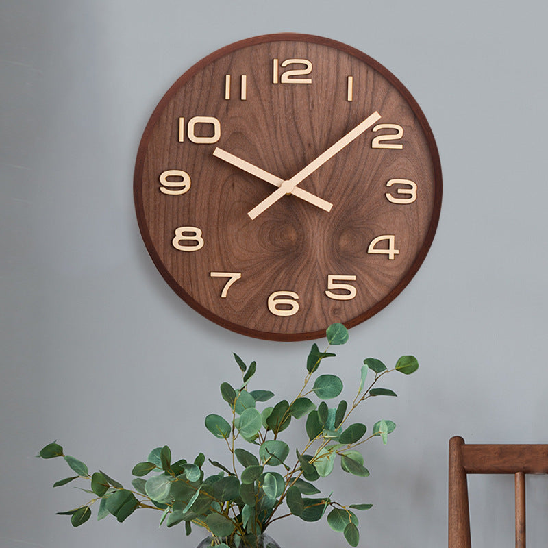 LuxeChronos - Nástěnné hodiny z ořechového dřeva