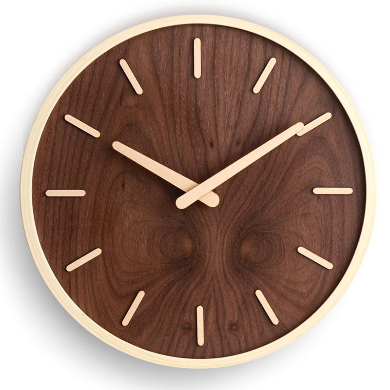 LuxeChronos - Nástěnné hodiny z ořechového dřeva