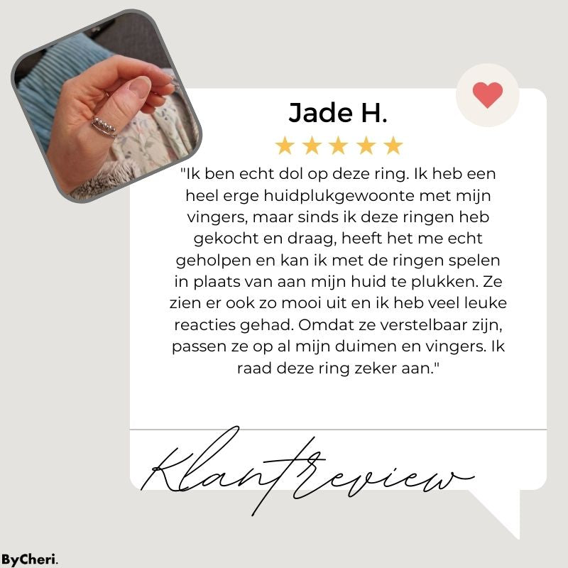 CalmComfort Fidget Ring – Nastavitelný prsten s otočnými korálky