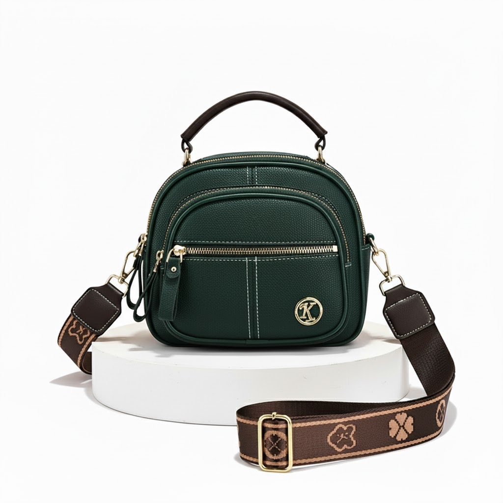 Structured Crossbody Bag with Top Handle