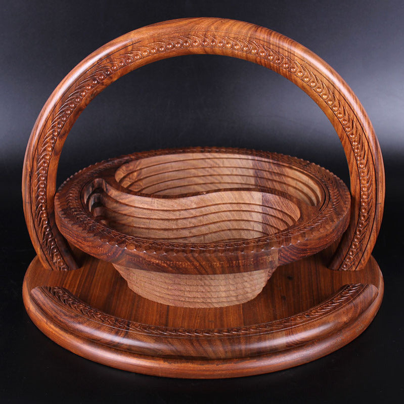 Handcrafted Wooden Fruit Serving Plate