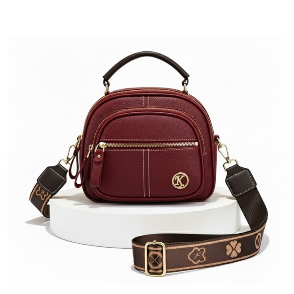 Structured Crossbody Bag with Top Handle
