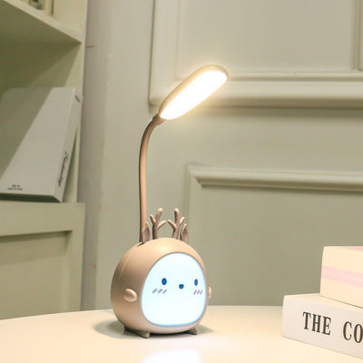 LED Desk Lamp with Flexible Neck and Decorative Night Light
