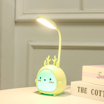 LED Desk Lamp with Flexible Neck and Decorative Night Light