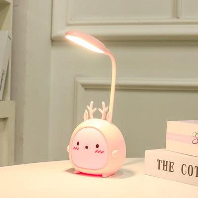 LED Desk Lamp with Flexible Neck and Decorative Night Light