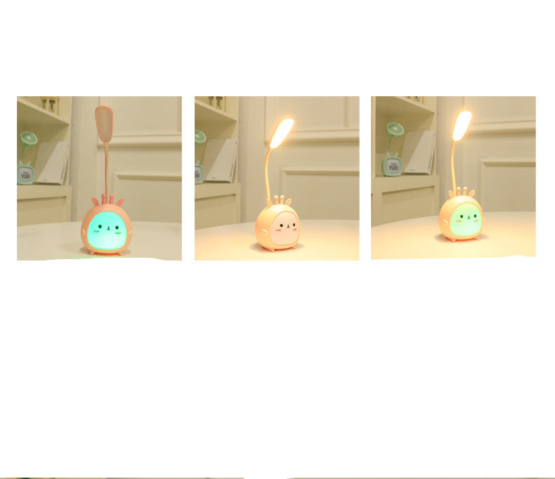 LED Desk Lamp with Flexible Neck and Decorative Night Light