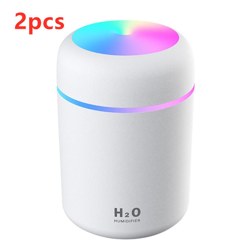 USB Cool Mist Humidifier with LED Light for Bedroom and Desk