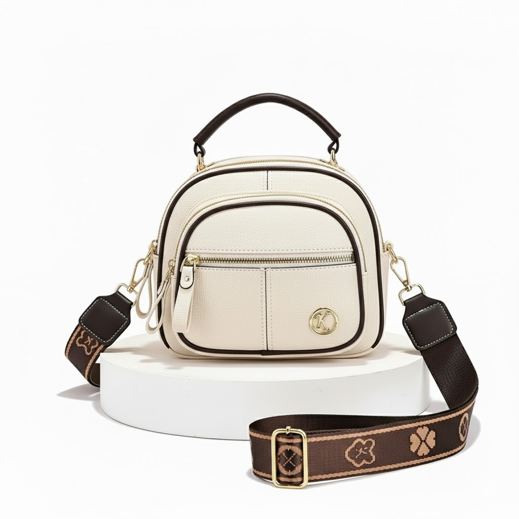 Structured Crossbody Bag with Top Handle