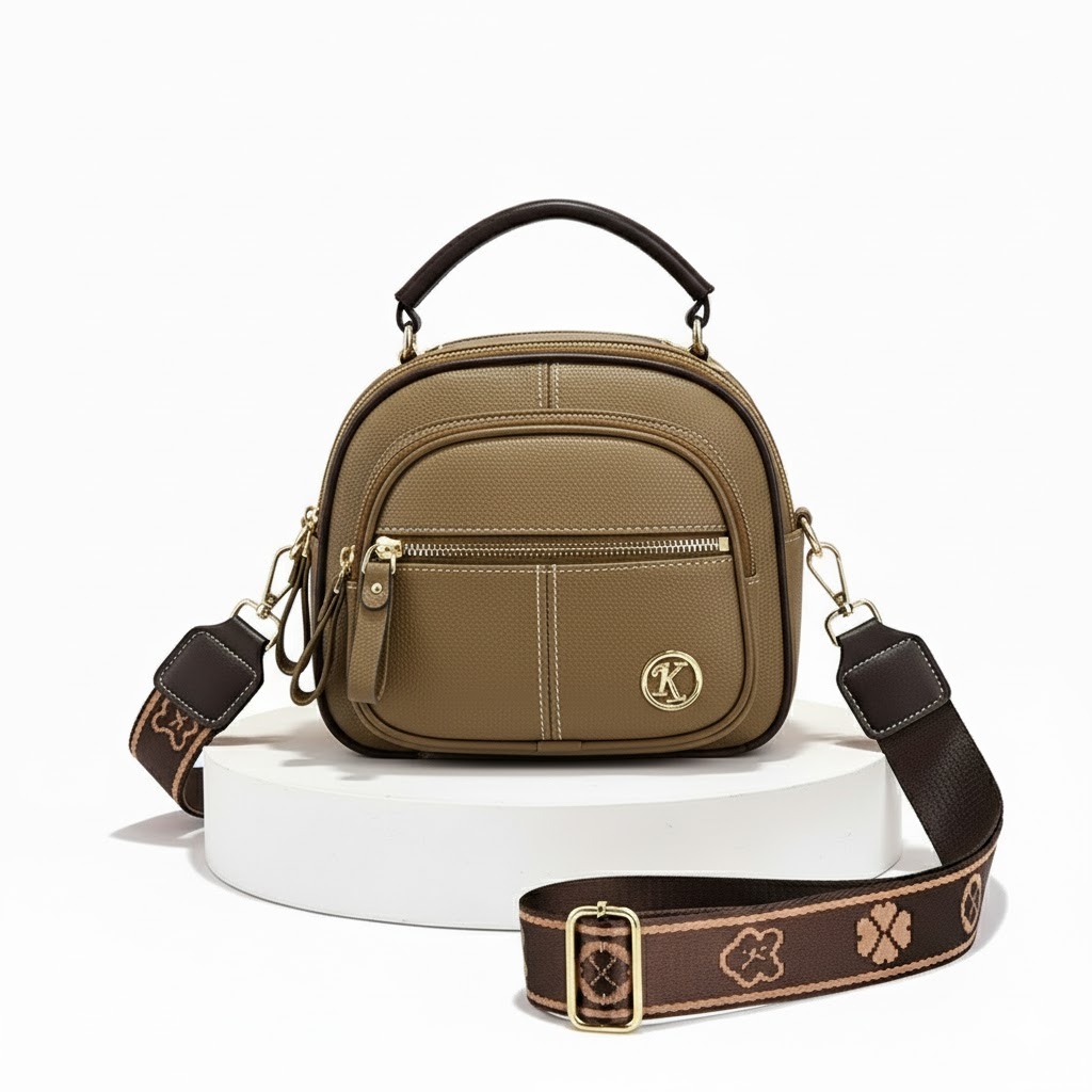 Structured Crossbody Bag with Top Handle