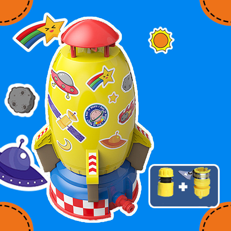 Rocket Water Sprinkler Toy for Outdoor Backyard Summer Play