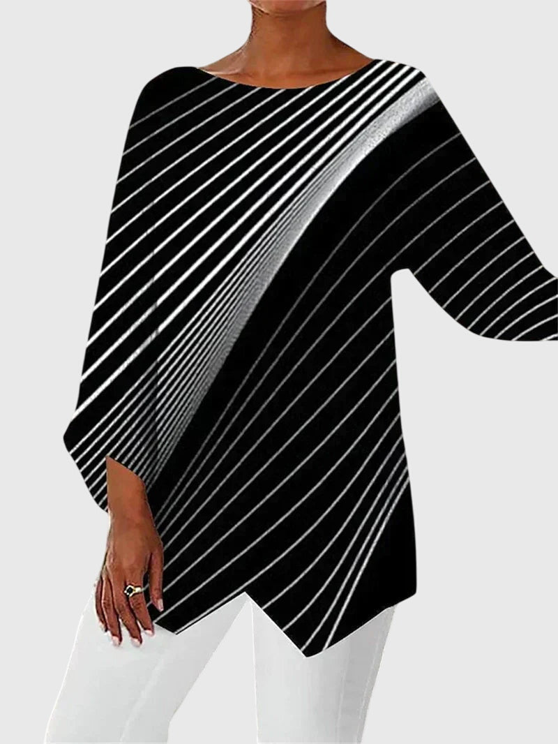 Avery - Elegant top med rund hals