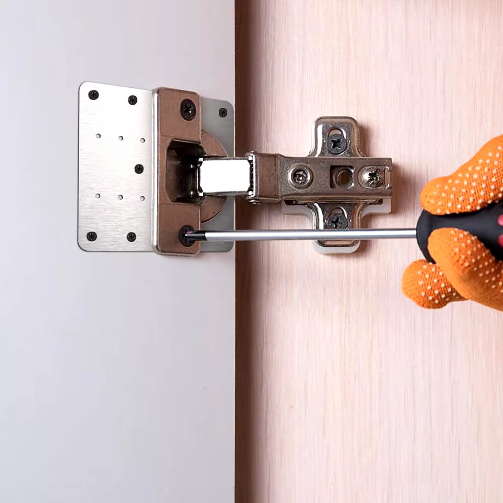 5+5 Free | Stainless Steel Cabinet Hinge Repair Plate Kit