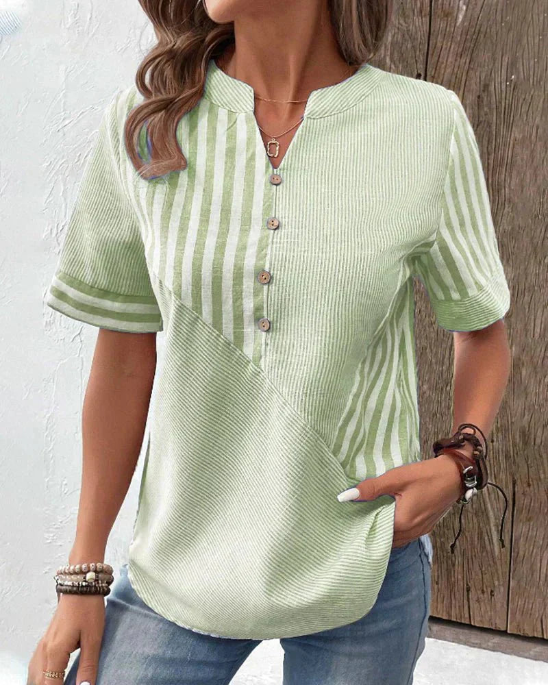 Kira - Soft Striped Blouse