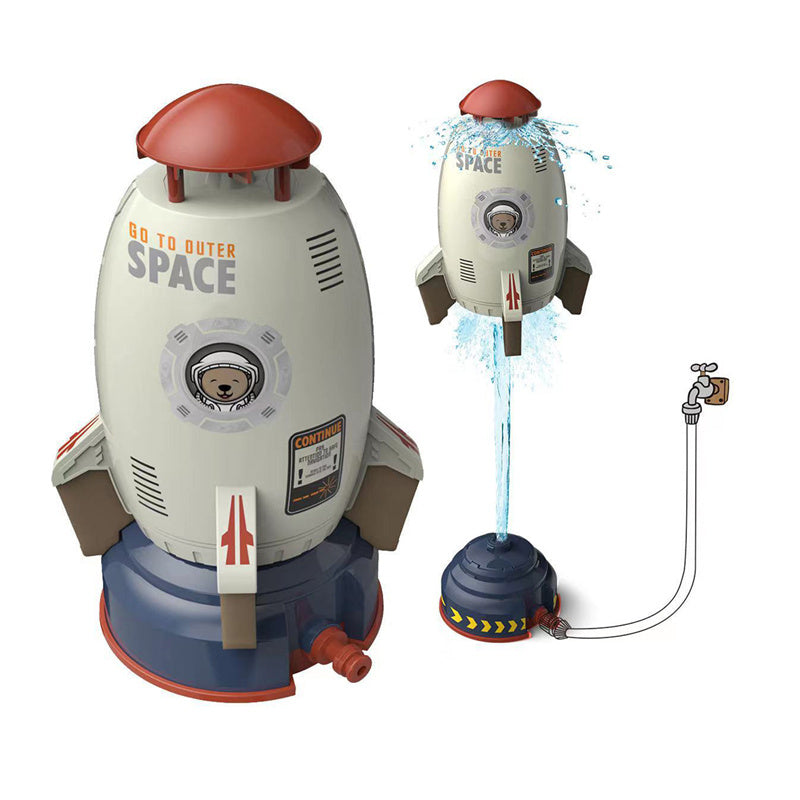 Rocket Water Sprinkler Toy for Outdoor Backyard Summer Play