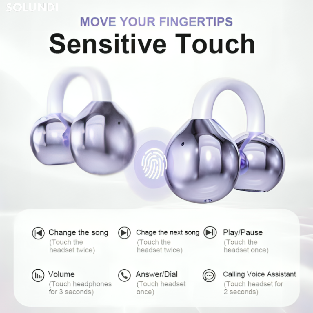 OpenBeats - Open-Ear Wireless Clip Earbuds