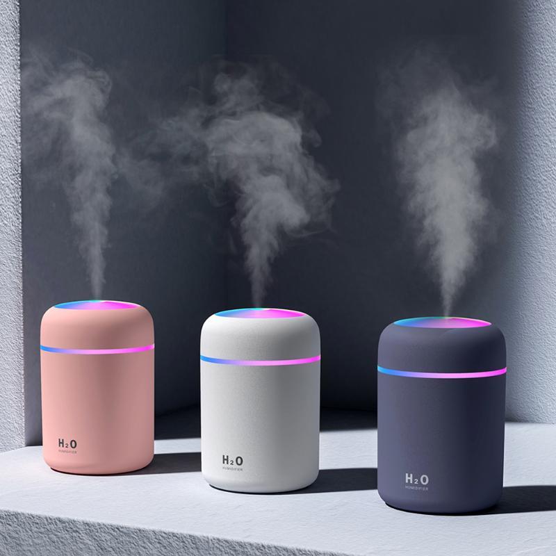 USB Cool Mist Humidifier with LED Light for Bedroom and Desk