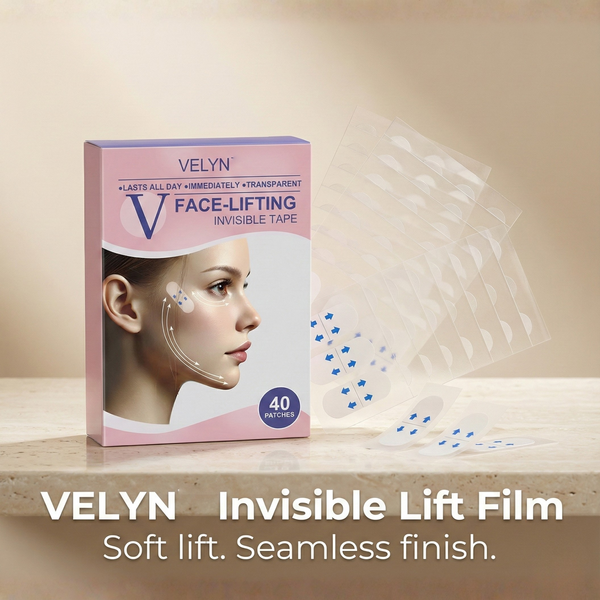 Invisible Face Lift Tape – Instant Lift & Contoured Appearance in Seconds