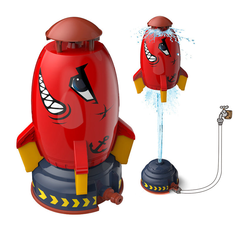 Rocket Water Sprinkler Toy for Outdoor Backyard Summer Play
