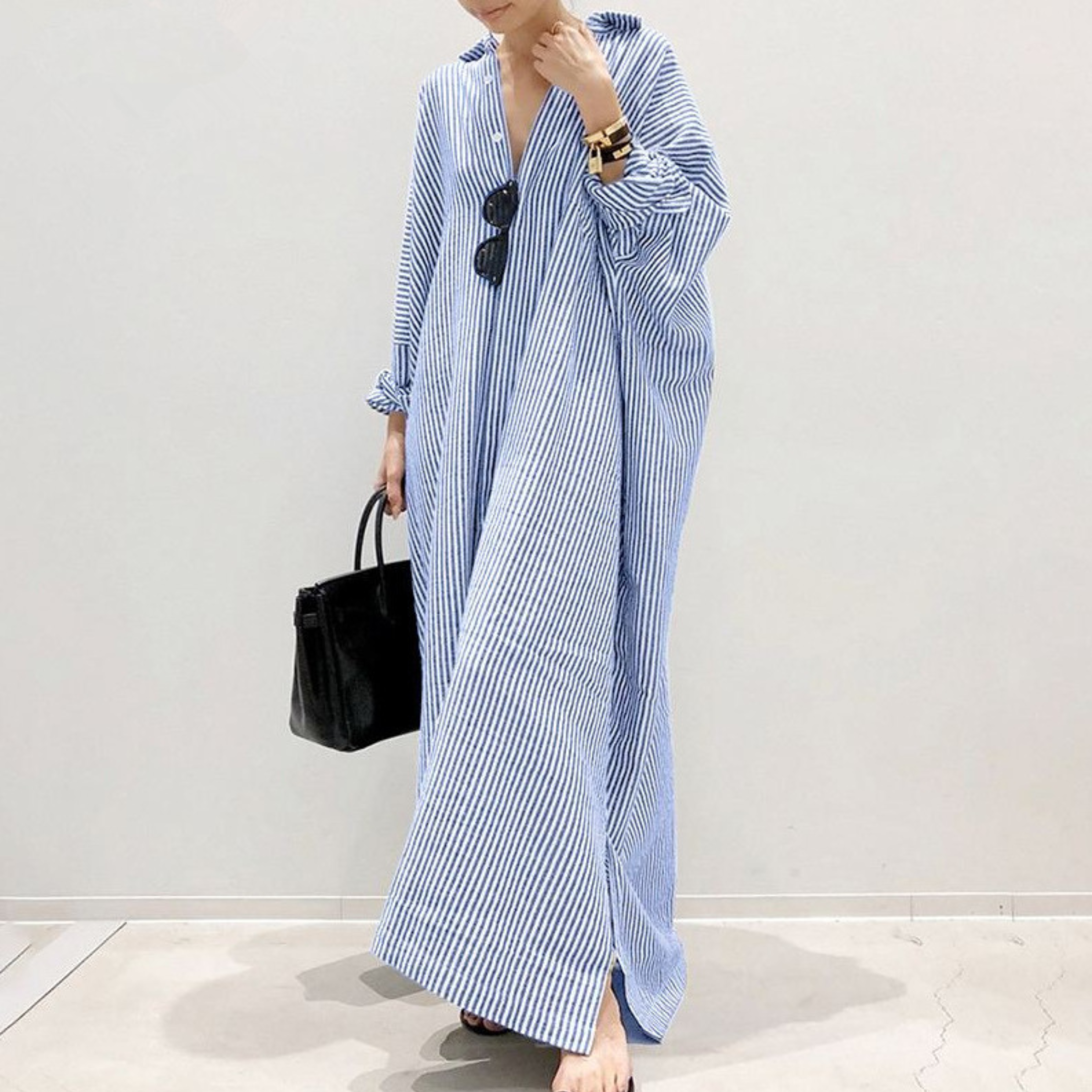 Linnaea - Everyday Stripped Women Maxi Dress