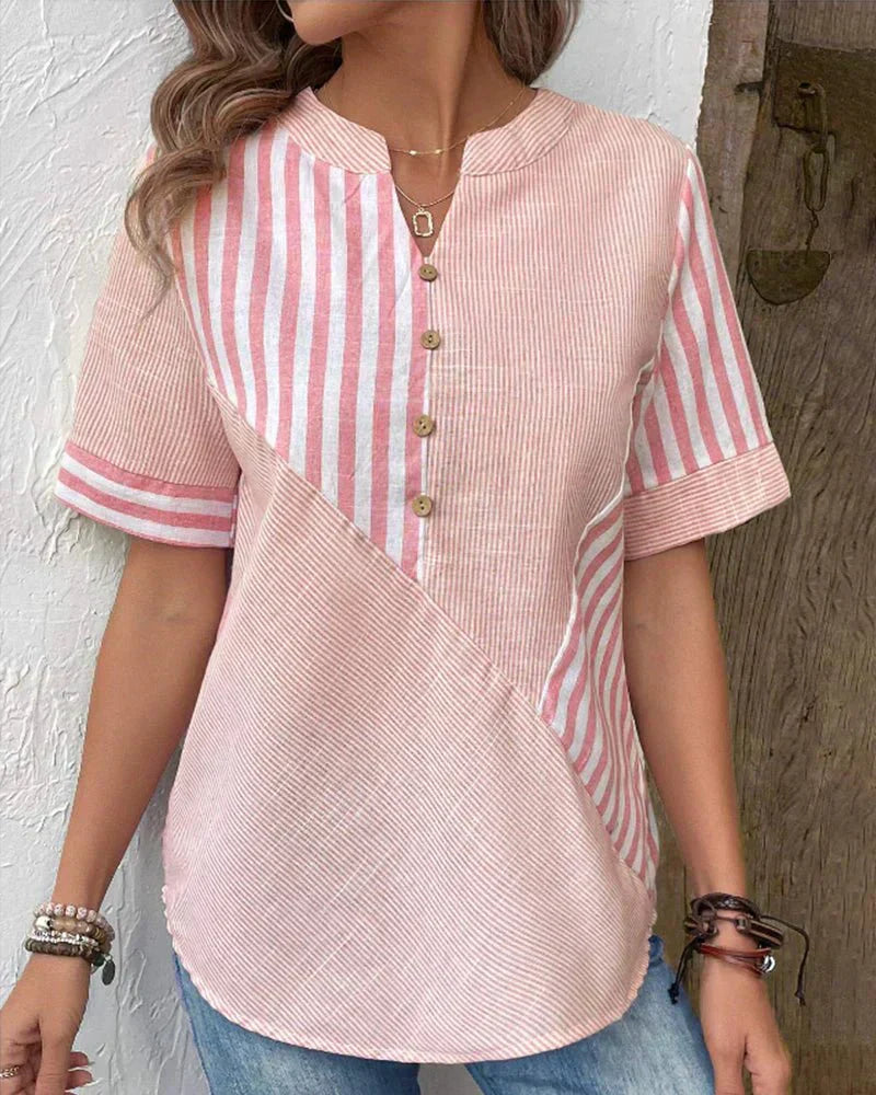 Kira - Soft Striped Blouse
