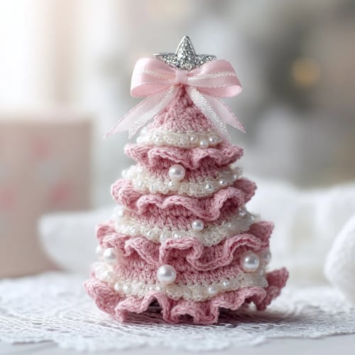 TwinkleStitch – Ručně háčkovaná vánoční ozdoba na stromeček