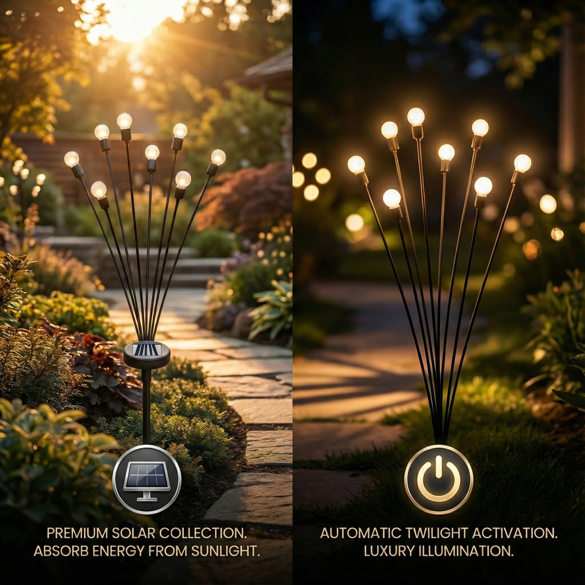 GlowBurst - Solar Garden Firework Lights