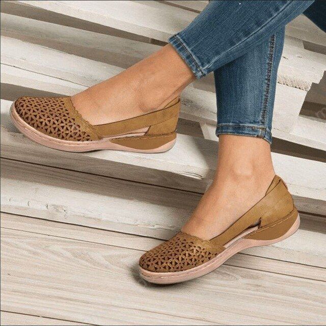 Women's Cutout Slip-On Comfort Sandals for Everyday Wear