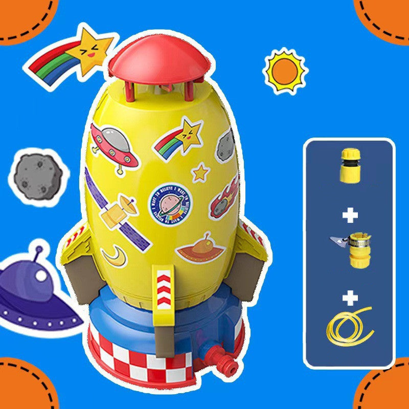 Rocket Water Sprinkler Toy for Outdoor Backyard Summer Play