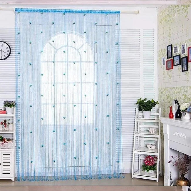 FloralGrace Decorative Rose String Curtains