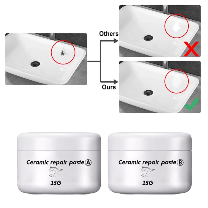 VulcanFix — Tile Repair Paste for Cracks, Chips, and Surface Restoration