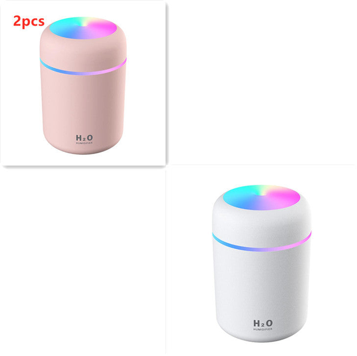 USB Cool Mist Humidifier with LED Light for Bedroom and Desk