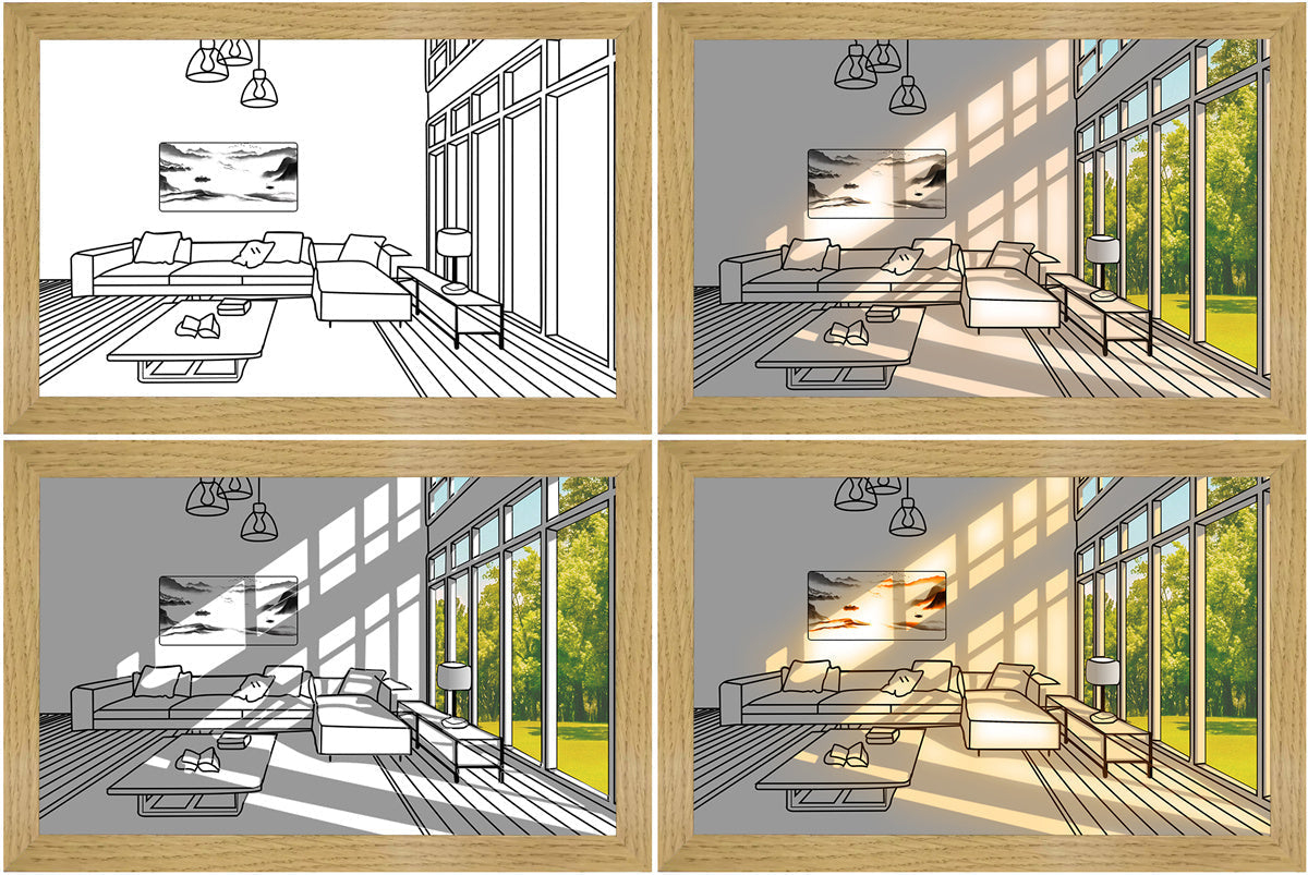 LED Picture Frame Lamp for Modern Home and Bedroom Decor
