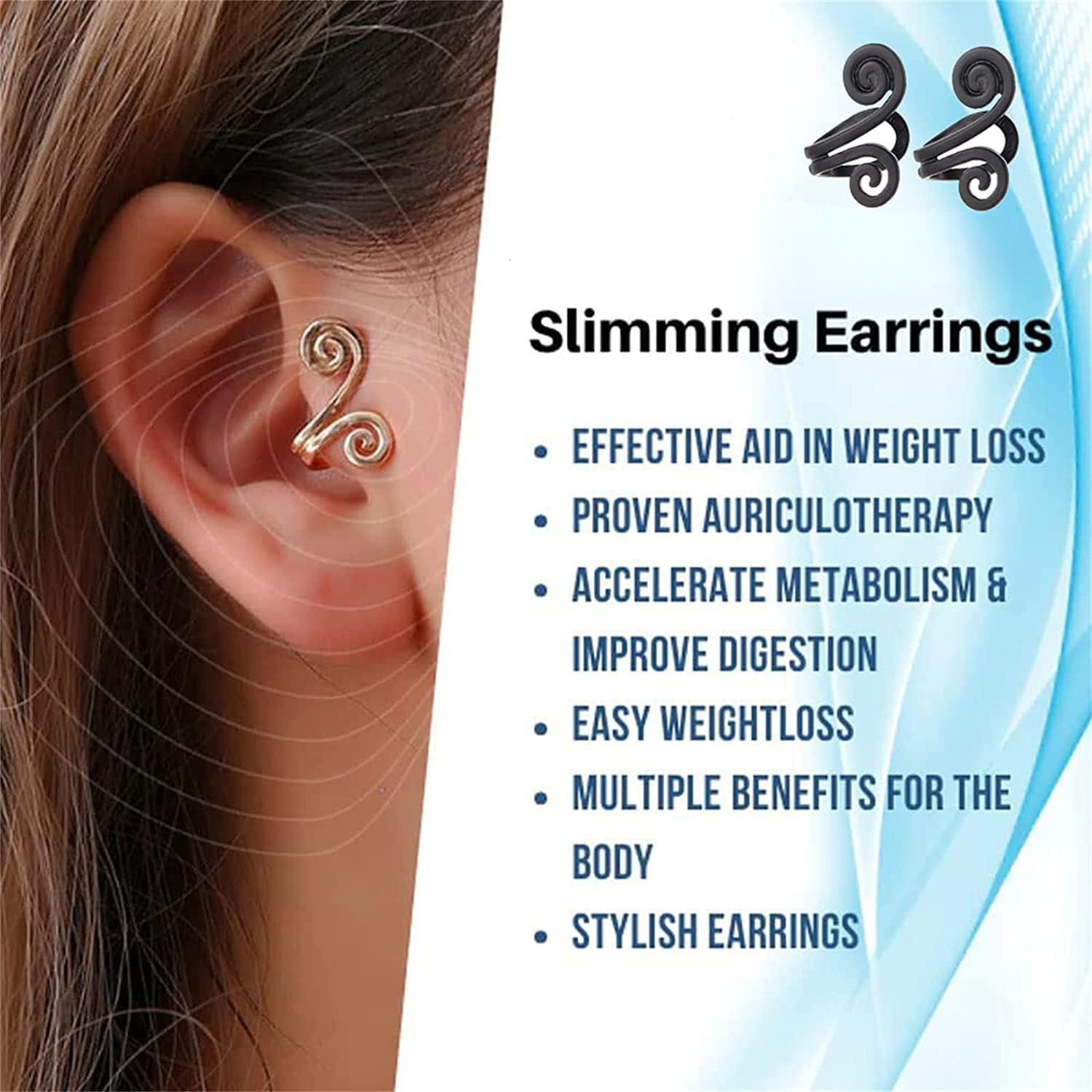 SlimEarrings - akupresurní klipsové náušnice