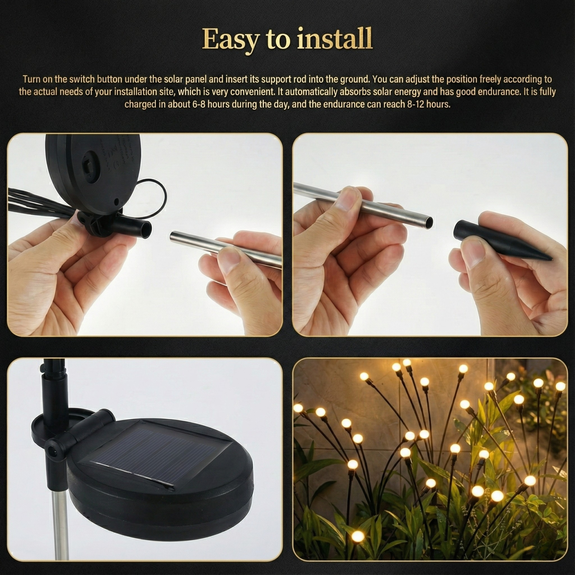 GlowBurst - Solar Garden Firework Lights