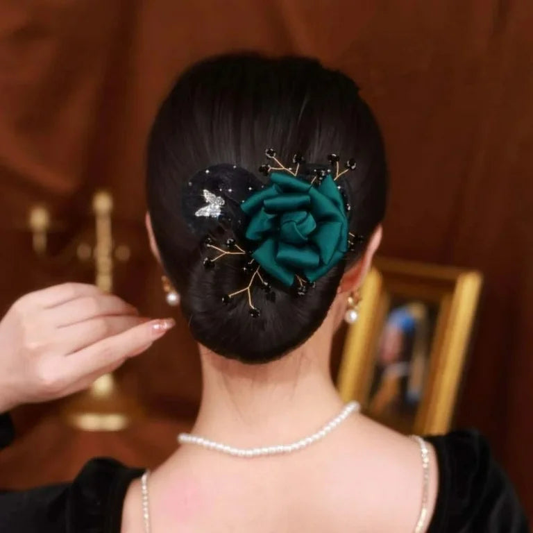 Bloomelle – elegantní sada květinových gumiček do vlasů pro drdoly a upravené účesy