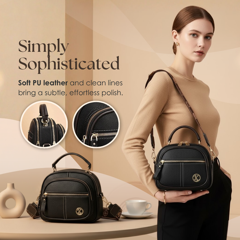 Structured Crossbody Bag with Top Handle