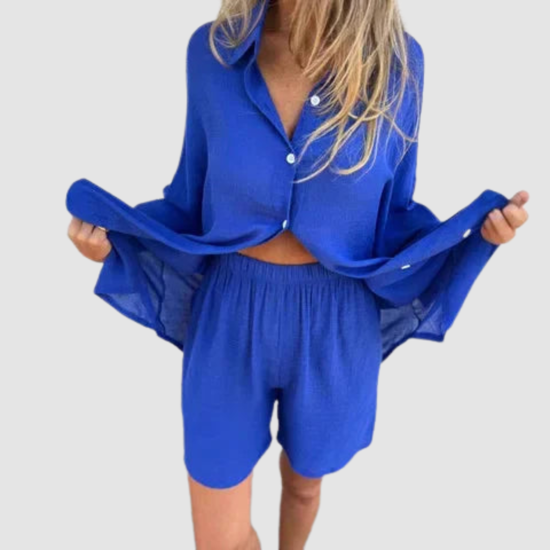 Gennie - Stylish Two Piece Set, Cropped Blazer and Pencil Skirt