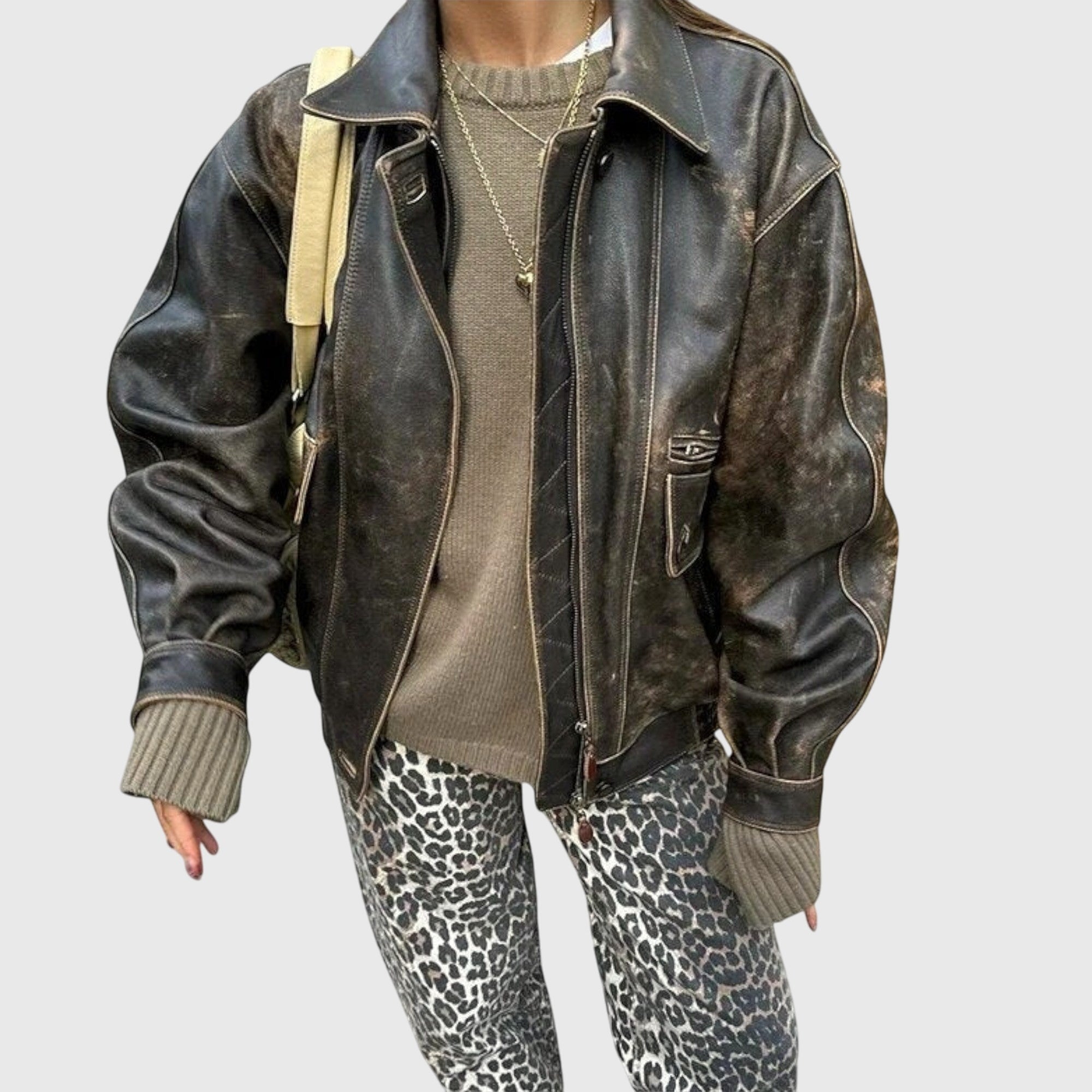 Chandra - vintage džíny s leopardím vzorem