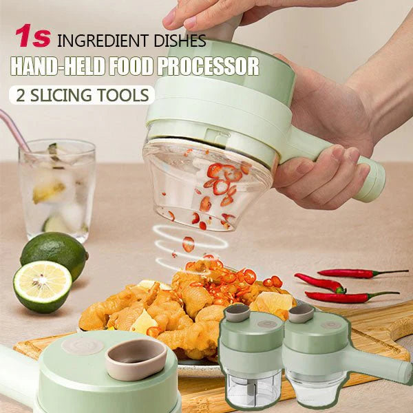 4-in-1 Manual Food Chopper & Vegetable Slicer Set