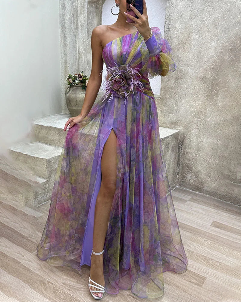 Cecelia - Elegantní dámské šaty s rozparkem
